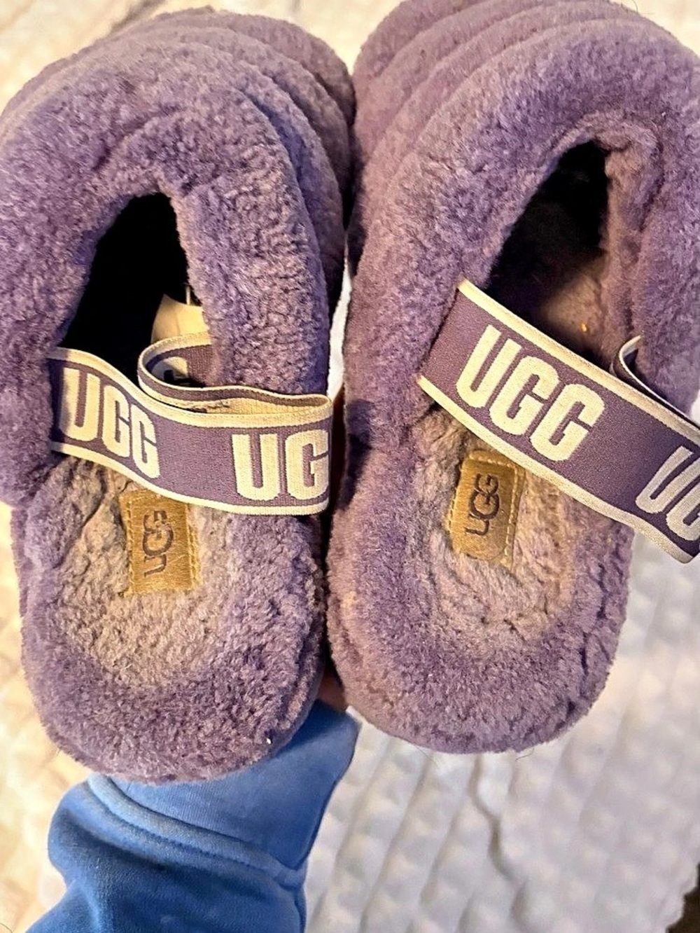 UGG Plush Slippers in Purple
